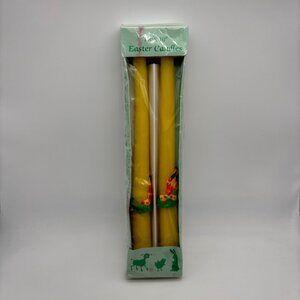 Vintage Publix Easter Colorful Taper Tall 10" Candles Set of Two